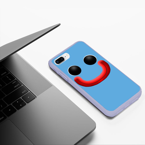 Чехол для iPhone 7Plus/8 Plus матовый Huggy Waggy smile, цвет светло-сиреневый - фото 5