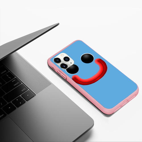 Чехол для iPhone 11 Pro Max матовый Huggy Waggy smile, цвет баблгам - фото 5