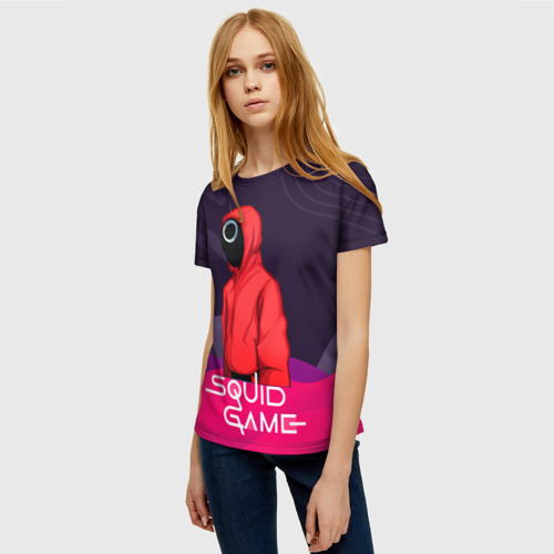 Женская футболка 3D Игра в    кальмара , цвет 3D печать - фото 3