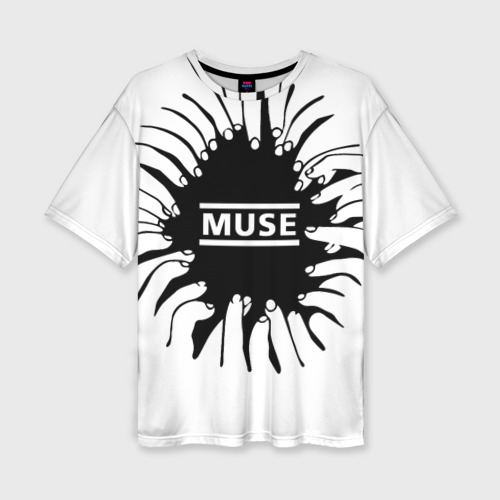 Женская футболка oversize 3D Muse пальцы, цвет 3D печать