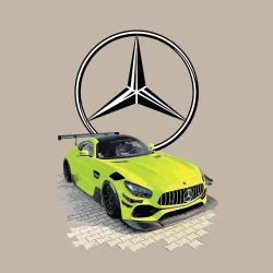Мужской свитшот хлопок Mercedes V8 Biturbo racing - фото 2