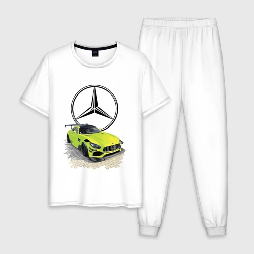 Мужская пижама хлопок Mercedes V8 Biturbo racing