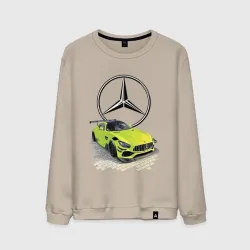 Мужской свитшот хлопок Mercedes V8 Biturbo racing
