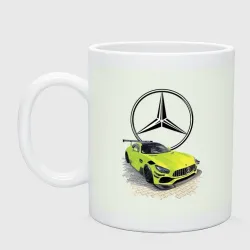 Кружка керамическая Mercedes V8 Biturbo racing