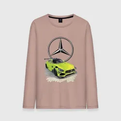 Мужской лонгслив хлопок Mercedes V8 Biturbo racing
