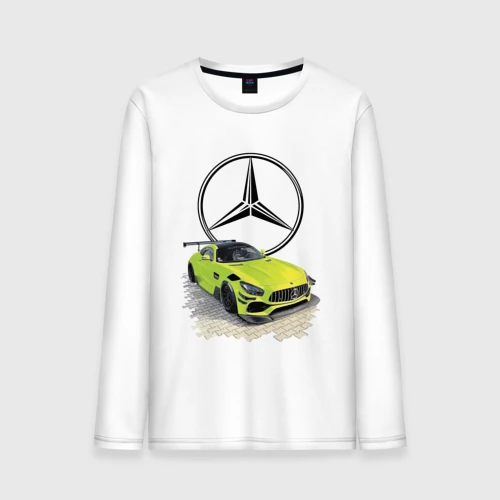 Мужской лонгслив хлопок Mercedes V8 Biturbo racing