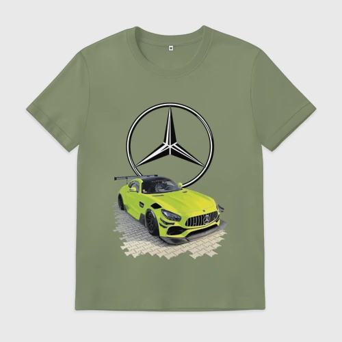 Мужская футболка хлопок Mercedes V8 Biturbo racing