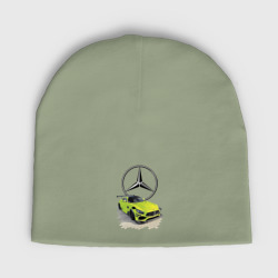 Женская шапка демисезонная Mercedes V8 Biturbo racing