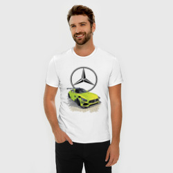 Мужская футболка хлопок Slim Mercedes V8 Biturbo racing - фото 2