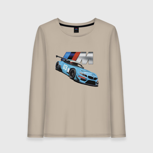 Женский лонгслив хлопок BMW M Performance Motorsport, цвет миндальный