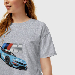 Женская футболка хлопок Oversize BMW M Performance Motorsport - фото 2