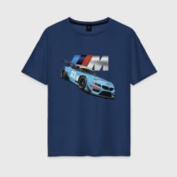 Женская футболка хлопок Oversize BMW M Performance Motorsport