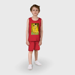 Детская пижама с шортами хлопок Поцелуй картина Климта - фото 2