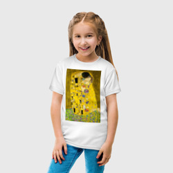 Детская футболка хлопок Поцелуй картина Климта - фото 2