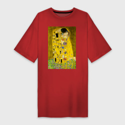 Платье-футболка хлопок Поцелуй картина Климта
