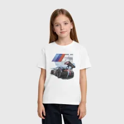Детская футболка хлопок BmW m power motorsport Racing Team - фото 2