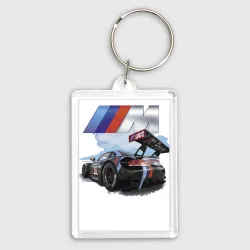Брелок прямоугольный 35*50 BmW m power motorsport Racing Team