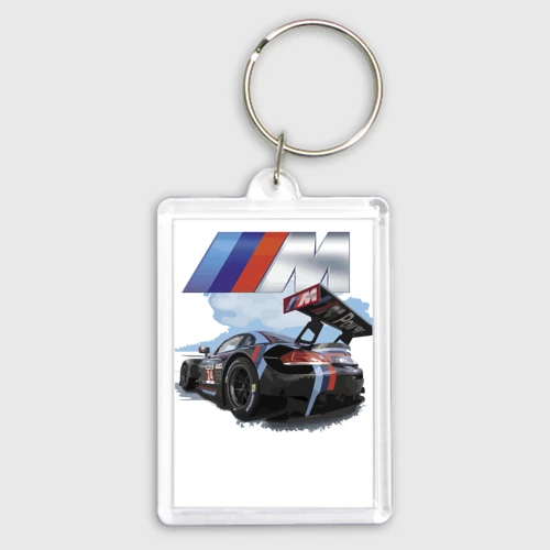 Брелок прямоугольный 35*50 BmW m power motorsport Racing Team