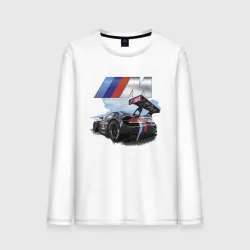 Мужской лонгслив хлопок BmW m power motorsport Racing Team