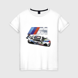 Женская футболка хлопок BMW great racing team