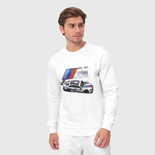 Мужской костюм хлопок BMW great racing team, цвет белый - фото 5