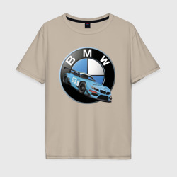 Мужская футболка хлопок Oversize BMW самая престижная марка автомобиля