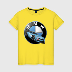 Женская футболка хлопок BMW самая престижная марка автомобиля