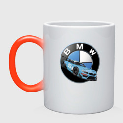 Кружка хамелеон BMW самая престижная марка автомобиля