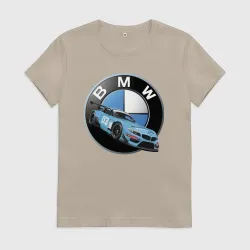 Женская футболка хлопок BMW самая престижная марка автомобиля