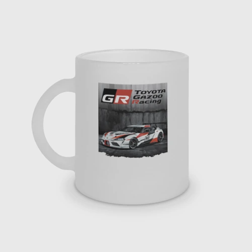 Кружка матовая стеклянная Toyota Gazoo racing team