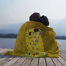 Плед 3D Влюблённые поцелуй художник Климт - фото 2