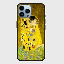 Чехол для iPhone 14 Pro Max Влюблённые поцелуй художник Климт