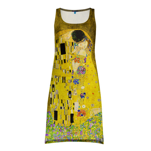 Платье-майка 3D Влюблённые поцелуй художник Климт, цвет 3D печать