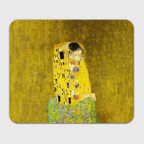 Прямоугольный коврик для мышки Влюблённые поцелуй художник Климт