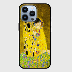 Чехол для iPhone 13 Pro Влюблённые поцелуй художник Климт