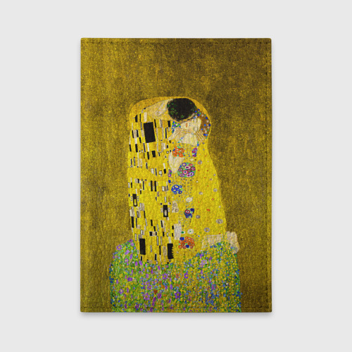 Обложка для автодокументов Влюблённые поцелуй художник Климт, цвет черный