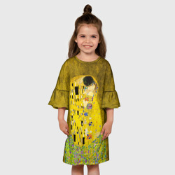 Детское платье 3D Влюблённые поцелуй художник Климт - фото 2