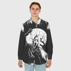 Мужская рубашка oversize 3D Крик Хэллоуин Хоррор Scream Halloween - фото 2