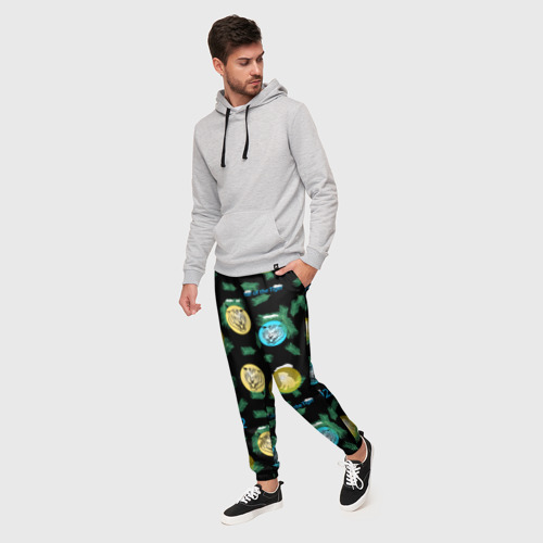 Мужские брюки 3D Новогодний принт с тиграми, цвет 3D печать - фото 3