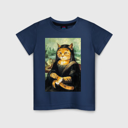 Детская футболка хлопок Мона киса