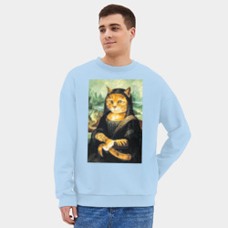 Мужской свитшот oversize без начеса хлопок Мона киса - фото 2
