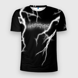 Мужская футболка 3D Slim Ghostemane Lightning Гостмейн Молния Надпись