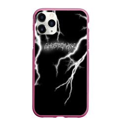 Чехол для iPhone 11 Pro Max матовый Ghostemane Lightning Гостмейн Молния Надпись