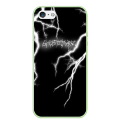 Чехол для iPhone 5/5S матовый Ghostemane Lightning Гостмейн Молния Надпись