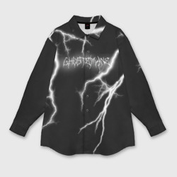 Женская рубашка oversize 3D Ghostemane Lightning Гостмейн Молния Надпись