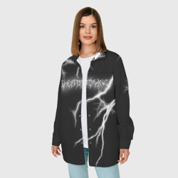 Женская рубашка oversize 3D Ghostemane Lightning Гостмейн Молния Надпись - фото 2