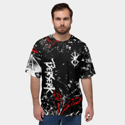 Мужская футболка oversize 3D Берсерк Черная маска - фото 2