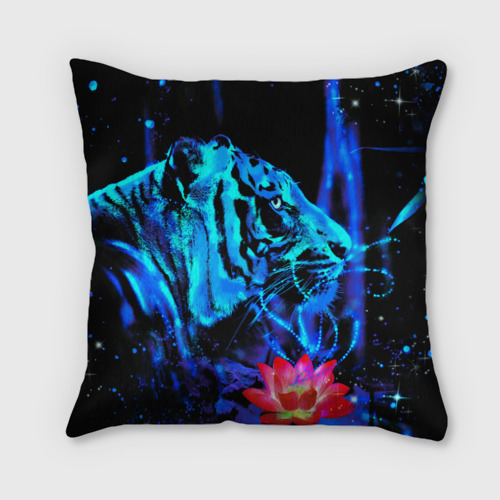 Подушка 3D Синий водяной тигр
