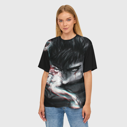 Женская футболка oversize 3D Berserk Берсерк Гатс - фото 3