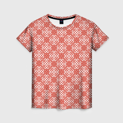 Женская футболка 3D Славянская Обережная Вышивка, цвет 3D печать